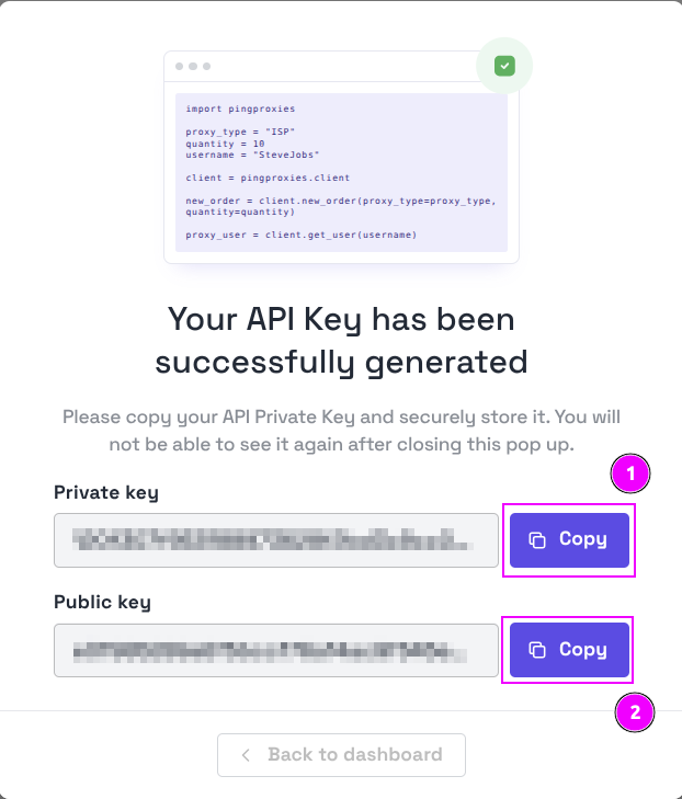 Ping Proxies Credentials Token